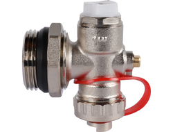 Регулируемый концевой фитинг ROMMER с дренажным вентилем, ручной воздухоотводчик 1"