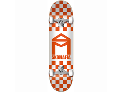 Купить скейтборд Sk8 Mafia House Logo Checker (оранжевый) в Иркутске