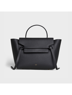 CELINE Mini Belt Bag In Grained Calfskin Black