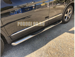 Пороги труба с проступью d76 для Nissan Pathfinder 2010-2013