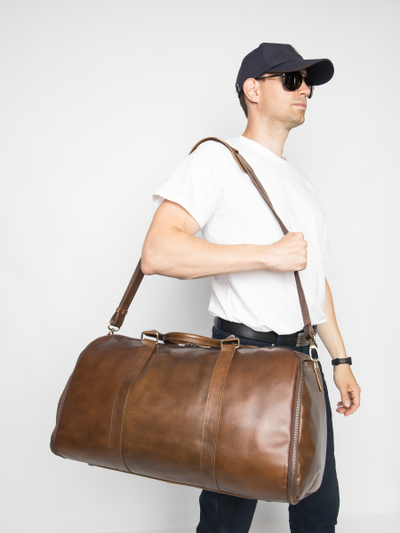 Кожаный портплед / дорожная сумка Goffredo 
Premium brown (арт. 4045-63)