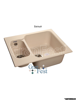Керамическая мойка Granfest Гранфест STANDART GF-S615K реверсивная 2 секционная мойка