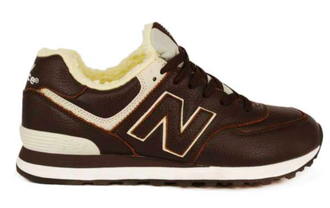 New Balance 574 Brown/кожа/мех (41-45)