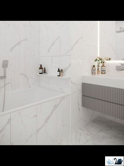 Плитка настенная Eurotile Statuario white decor 30 х 60 см под мрамор