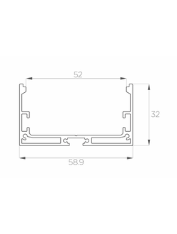 Алюминиевый профиль 4L-6032-S ANOD