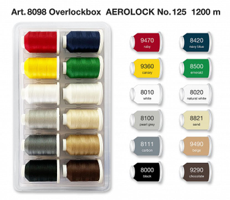 Набор Aerolock №125 Blister Box - 12 цветов по 1200м