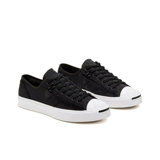 Кеды Converse Jack Purcell Faux Fur Lined leather кожаные черные низкие