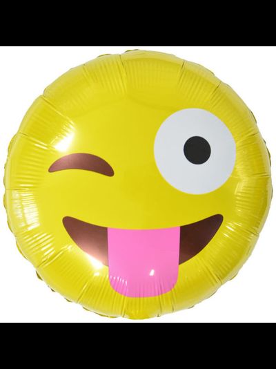 Шар фольгированный с гелим "Смайл эмоции" 46см