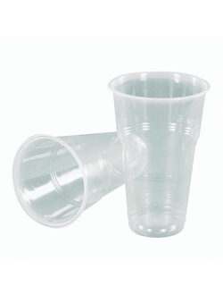 Одноразовые стаканы 500 мл, КОМПЛЕКТ 50 шт., пластиковые, прозрачные, ПП, холодное/горячее, СТИРОЛПЛАСТ