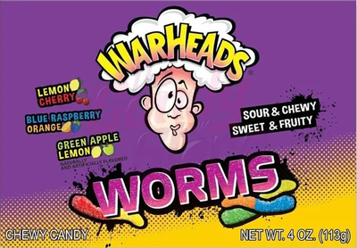 Мармелад WarHeads Worms Chewy (срок годности до 30.11.25)