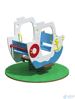 Качалка на пружине «Теплоход»