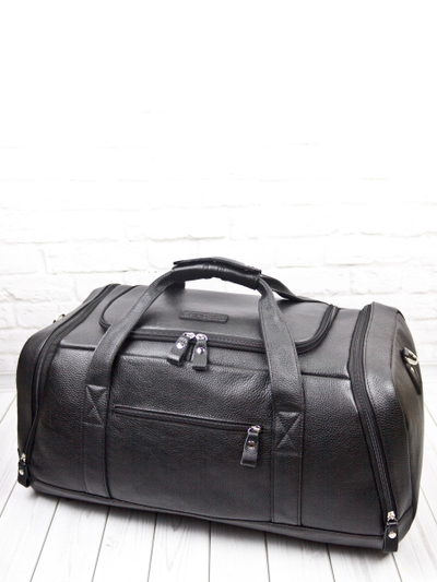 Кожаная дорожная сумка / рюкзак Napoli black 
(арт. 4034-01)