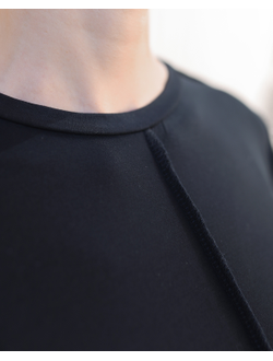 Платье макси из тонкого бамбукового волокна  (черный)