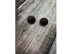 Глазки  коричневые Br14_1.  1 пара - 2 шт.