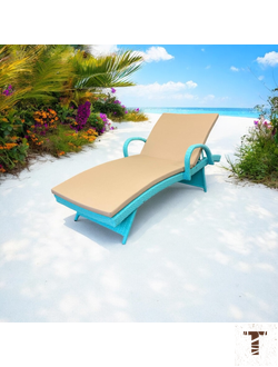 Шезлонг из искусственного ротанга