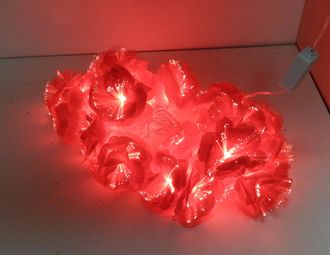 Гирлянда LED Цветы красные, красный свет, 5,5 м (гарантия 14 дней)