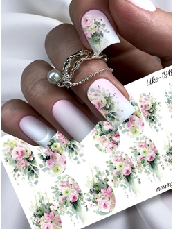 Слайдер-дизайн для ногтей LIKE-196