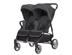 Коляска прогулочная для двойни Carrello Connect CRL-5502 Serious Black