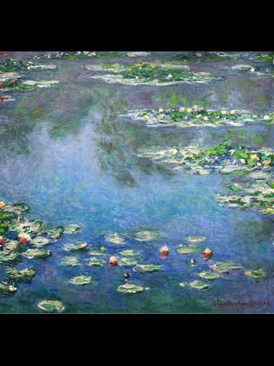 Купить греющую картину с фото репродукции Клода Моне Водяные лилии
