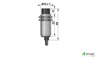 Индуктивный взрывозащищенный датчик SNI 15-8-D резьба М18х1