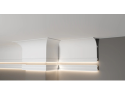 Потолочный плинтус для подсветки DECOR-DIZAYN DD520, из дюрополимера, под покраску, ударопрочный, 2 метра