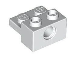 Technic, Brick Modified 1 x 2 with Hole and 1 x 2 Plate, White (73109 / 6342970)