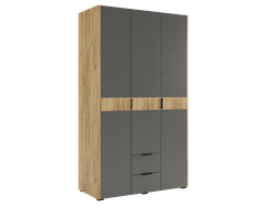 Спальня АДАМ - Шкаф трехдверный Дуб Крафт Золотой/Графит