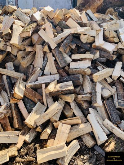 колотые дрова твердых пород навал