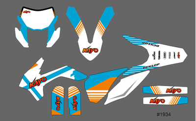 Наклейки на мотоцикл Kayo K1 250 MX 2018 #1942