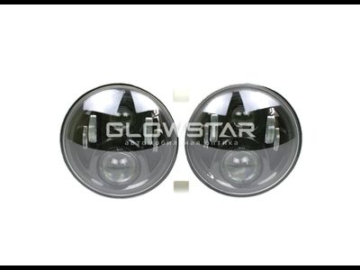 Светодиодные фары головного света 7 дюймов, дальний/ближний, 90Вт, 6000К, 9-16 Вольт (комплект, 2шт)