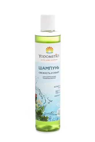 Шампунь для нормальных и жирных волос Свежесть и объем 350 ml Yodometics