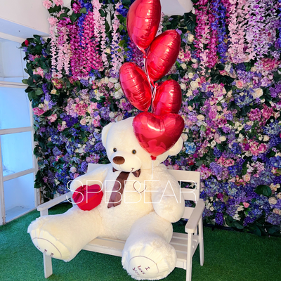 Плюшевый мишка 200 см, Шары сердца 5, Киндер бокс большой