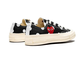 Кеды Converse Comme Des Garcons Play в горошек черные низкие с сердечком