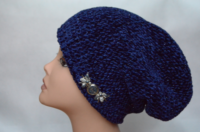 Шапка вискозная зимняя женская Италия Визио Vizio 6100 синяя