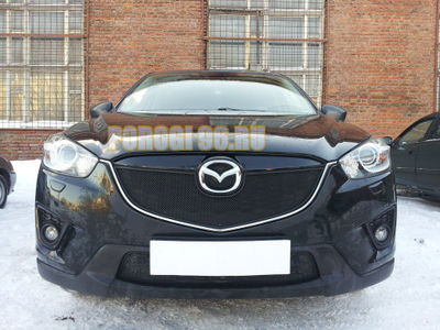 Защита радиатора Mazda CX-5 2012-2014 black верх