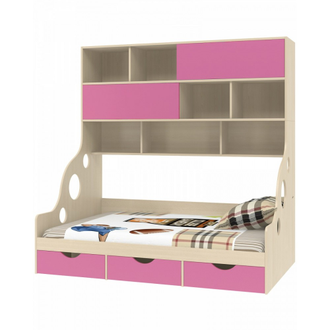 Кровать Дельта-21.02 с антресолью  (цвета в ассортименте) 1,2м