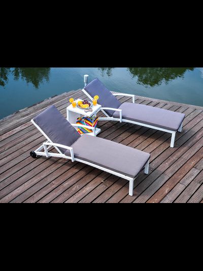 Плетеный шезлонг Milano белый