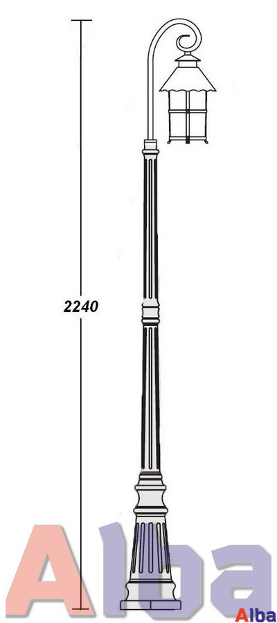 Caior 1 81509 18 Парковый светильник, h224см