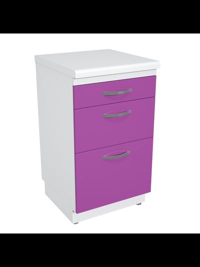 Тумба металлическая с ящиками на подиуме ТМЯ-3.0