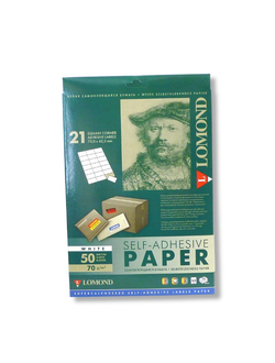 860714 Наклейки для всех типов принтеров белые А4/21