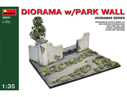 Сборная модель: (MiniArt 36051) Набор для диорамы "Диорама с парковой стеной"