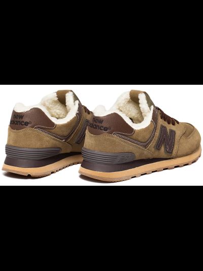 New Balance 574 Light Brown с мехом