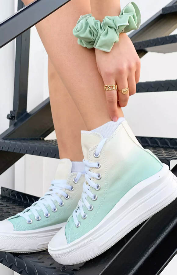 Кеды Converse Chuck Taylor Move hi platform in ombre green