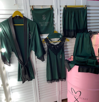 Домашняя одежда Виктория Сикрет 6в1 цвет зеленый