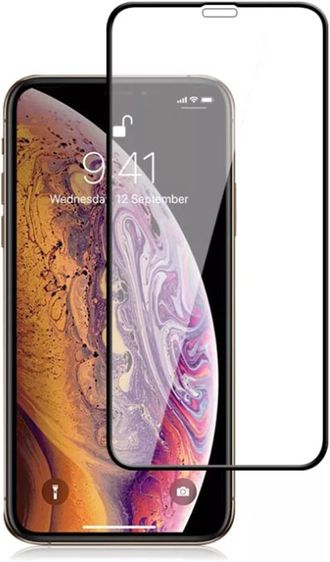 Защитное стекло Perfeo для iPhone XS MAX (черная рамка)