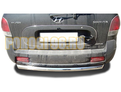 Защита заднего бампера  (радиус) d53 для Hyundai Santa Fe Classic (2000-)