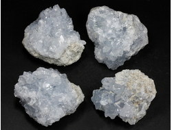 Целестин, друза кристаллов в ассортименте, Мадагаскар (38-40 мм, 30-50 г) №29932