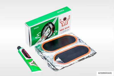 Набор для ремонта камер (латки+клей) 9шт.