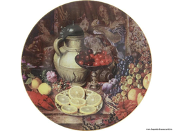 Тарелка настенная 27см декор "Натюрморт с фруктами"