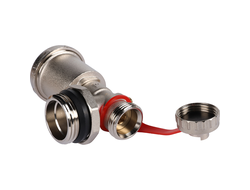 Регулируемый концевой фитинг ROMMER с дренажным вентилем, автоматический воздухоотводчик 1"